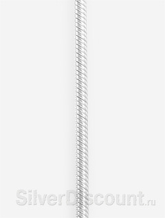 Серебряный снейк (фото крупным планом), толщина 1,2 мм