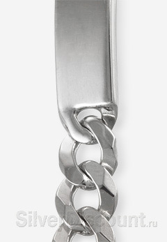 Плоский серебряный браслет под гравировку (фрагмент фото)