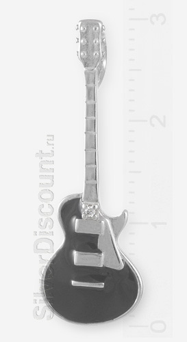 Миниатюрная гитара из серебра, кулон, подвеска