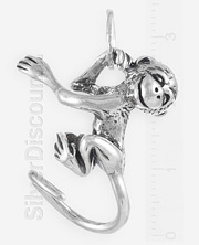 Серебряная обезьянка Чита, подвеска, Ag 925