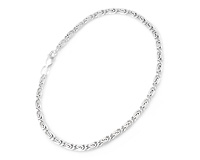Серебряный браслет плетения улитка, 3,2 мм