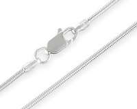Серебряная цепь - снейк с гладкой поверхностью, 1,4мм