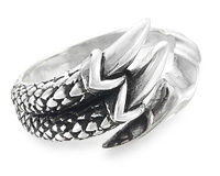 Кольцо Когти орла (дракона), серебро без камней