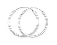 Круглые серьги кольцами из серебра 925, 1,4 см
