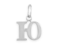 Серебряная буква "Ю", кулон-подвеска с родированием