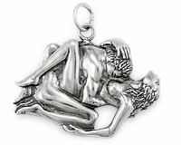 Серебряный кулон Sex подвес, мужчина и женщина