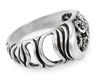 Фантазийное кольцо из серебра Офелия