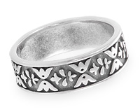 Серебряное кольцо в этно-стиле с орнаментом