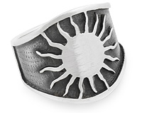 Кольцо Солнце с серебряными лучами, серебро