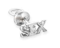 Серьга в ухо, 1шт., с надписью SEX, серебро