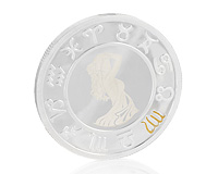 Большая серебряная монета со знаком Девы