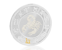 Серебряная монета для Скорпионов по гороскопу