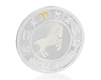 Серебряная монета-сувенир со знаками зодиака, Овен