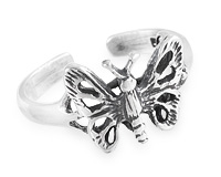 Кольцо на ногу с серебряной бабочкой