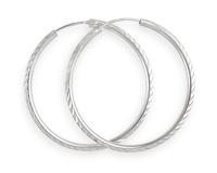 Серьги-конго средние с диагональной огранкой, 3,5см