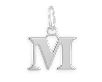 Буквы алфавита, серия подвесок из серебра, М