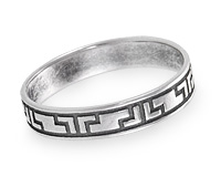 Серебряное кольцо с греческим орнаментом