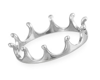 Серебряное кольцо Корона из родированного серебра