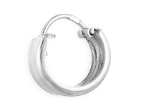 Широкая серьга-окова из серебра, 1 шт., 1,2 см