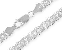 Крупная цепочка нонна из серебра 925-й пробы, 5,5мм