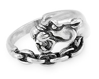 Кольцо "Пантера", серебро с чернением