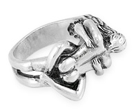Серебряное кольцо мужчина и женщина sex