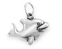 Серебряная подвеска - кулончик с дельфином