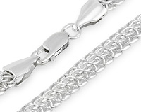 Серебряная цепочка бисмарк питон итальянка, 7 мм