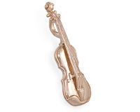 Серебряная подвеска Скрипка с позолотой