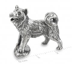 Сувенир собака из серебра 925 пробы