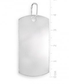Армейский жетон - медальон из серебра, под гравировку