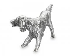 Фигурка собаки (ирландский сеттер) из серебра 925 пробы