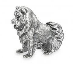 Статуэтка собаки (Чау-чау) из серебра 925 пробы