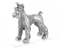 Сувенир собака (ризеншнауцер) из серебра 925 пробы