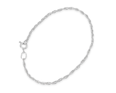 Серебряный цепочный браслет тройная корда, 2мм