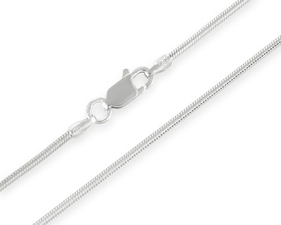 Серебряная цепь - снейк с гладкой поверхностью, 1,4мм