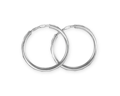 Миниатюрные серьги кольцами с алмазной огранкой, 1,6 см