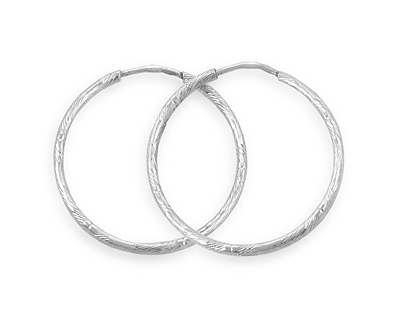 Малые серьги - конго с насечкой, 2,3 см