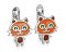 Сережки Кошечки из серебра с эмалью для девочки
