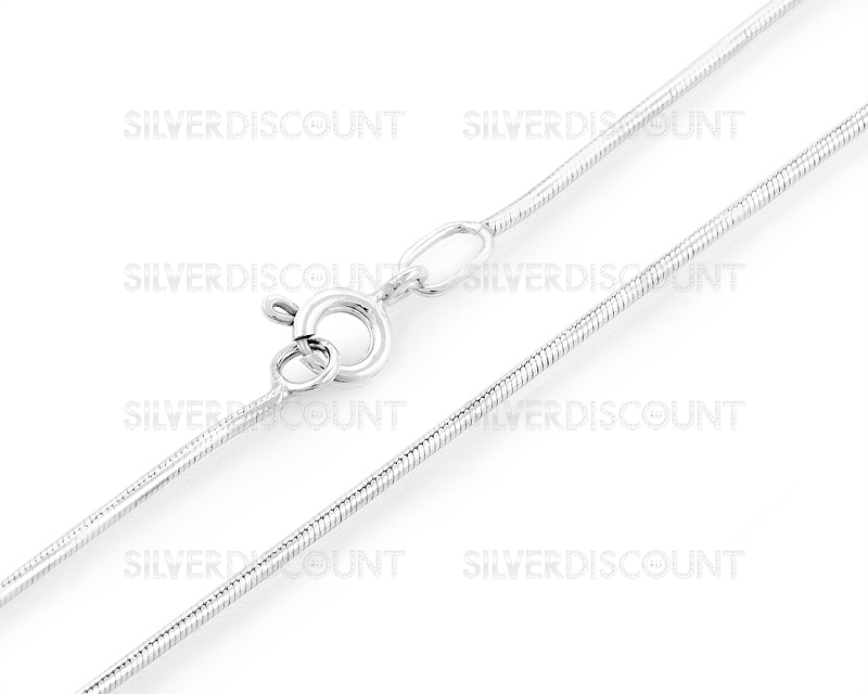 Цепочка-снейк гладкая из серебра 925, 1,1 мм купить на SilverDiscount.ru