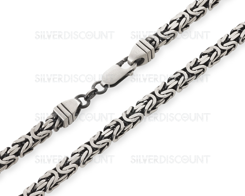 Серебряная цепочка лисий хвост с квадратным сечением, 4,1мм купить наSilverDiscount.ru