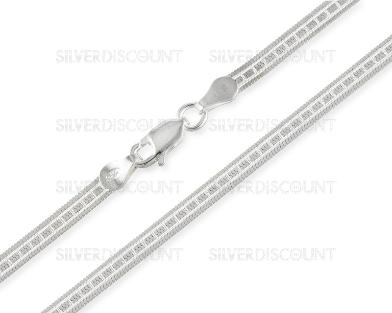 Плоская цепочка - лента, серебро 925+999,9, 3,2 м�� купить наSilverDiscount.ru