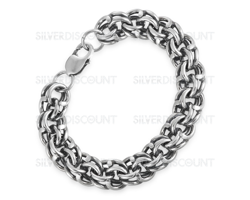 Мужская серебряная цепь на руку гигантского размера, 1,5 см купить наSilverDiscount.ru